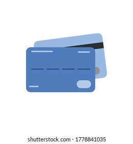 Credit card icon. Plastic card vector