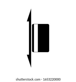 Icono de tarjeta de crédito, diseño de señalización del lector de tarjetas,