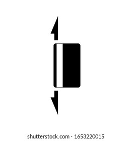 Credit card icon, card reader sign design,