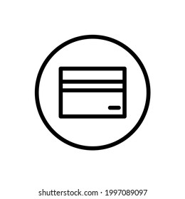 Credit card icon with rounded style