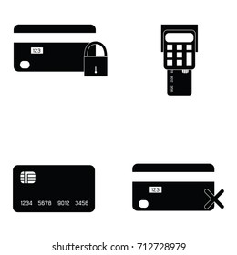 credit card icon set