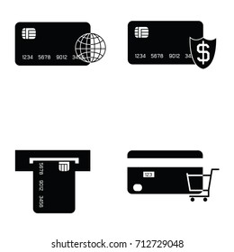 credit card icon set