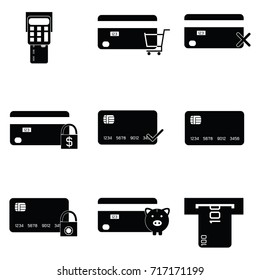 credit card icon set