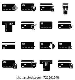 credit card icon set