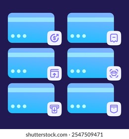 Credit Card Icon Set and any illustrations