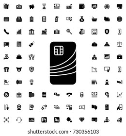 Credit card icon. set of filled finance icons.