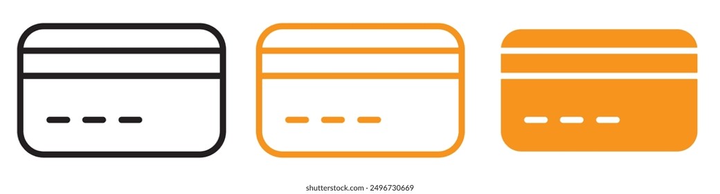 Credit Card Icon Set Financial Transaction Illustrations for Banking and Retail