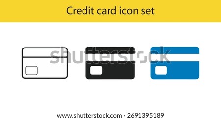 Credit card icon set financial payment method and banking concept