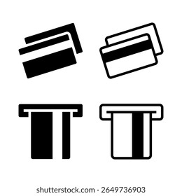 Kreditkartensymbol. flache Illustration von Vektorsymbol auf weißem Hintergrund