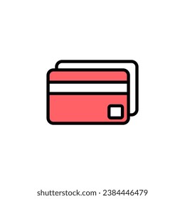 Credit card icon set illustration. Credit card payment sign and symbol