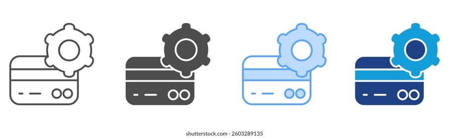 Credit Card Icon Set Multiple Style Collection