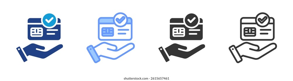 Credit Card icon set multiple style collection
