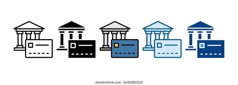 Credit Card Icon Set Multiple Style Collection
