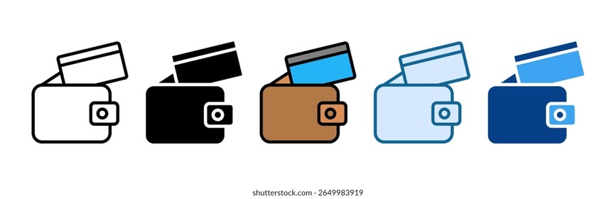 Conjunto de iconos de tarjeta de crédito Colección de estilo múltiple