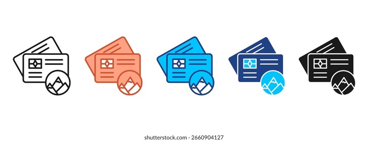 Credit Card Icon Set Multiple Style Collection