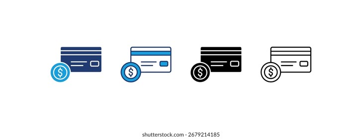 Conjunto de iconos de tarjeta de crédito Colección de estilo múltiple