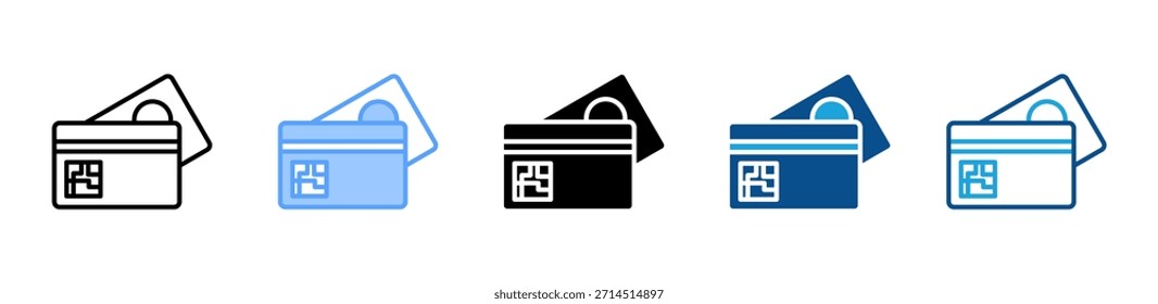 Conjunto de iconos de tarjeta de crédito colección de estilo múltiple