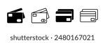 Credit card icon set. Credit card payment icon vector