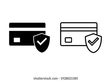 Juego de iconos de tarjeta de crédito. Vectores de icono de pago de tarjeta de crédito