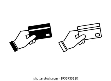 Credit card icon set. Credit card payment icon vector