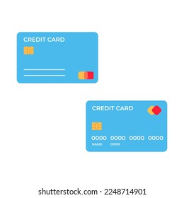 Credit card icon set. Payment, business concept. Vector flat style illustration. 