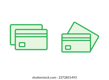 Credit card icon set. Credit card payment icon vector