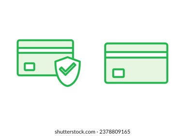 Credit card icon set. Credit card payment icon vector