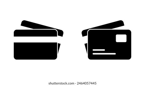 Credit card icon set. Credit card payment icon vector
