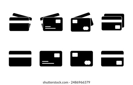 Credit card icon set. Credit card payment icon vector