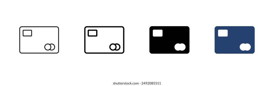 Credit card icon set. Credit card payment icon vector