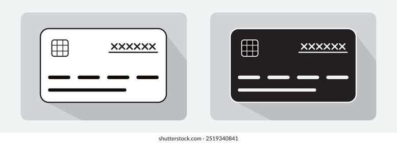 Credit Card Icon Set. Payment symbol. Vector illustration