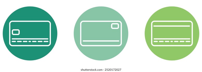 credit card icon set, payment card vector 
