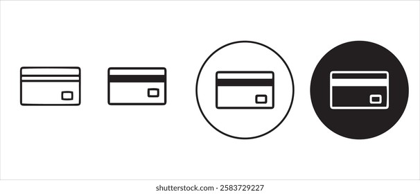 Credit card icon set. Credit card payment icon vector.