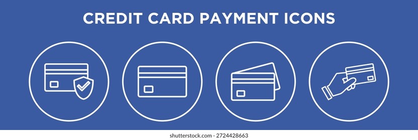 Conjunto de iconos de tarjeta de crédito. Icono de pago con tarjeta de crédito Vector