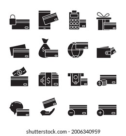 credit card icon. credit card set symbol vector elements for infographic web.