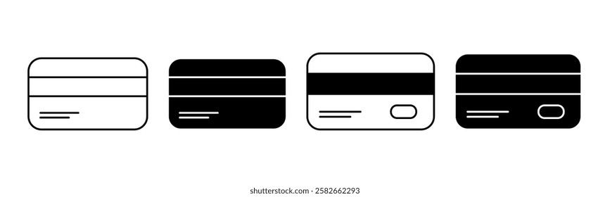 Credit card Icon Set. Credit card Symbol. Credit card payment icon vector. illustration.