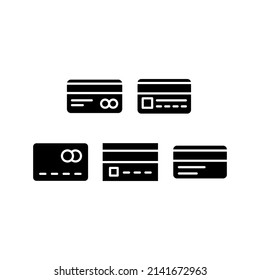Credit Card Icon Set Vector Symbol Design Illustration