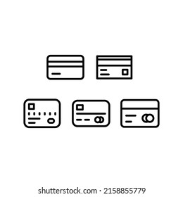 Icono de tarjeta de crédito Juego de símbolos de vector Ilustración de diseño