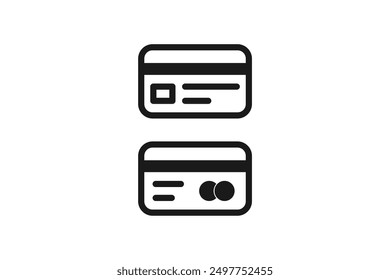 credit card icon set vector