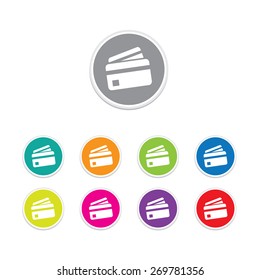 credit card icon set, Vector illustration