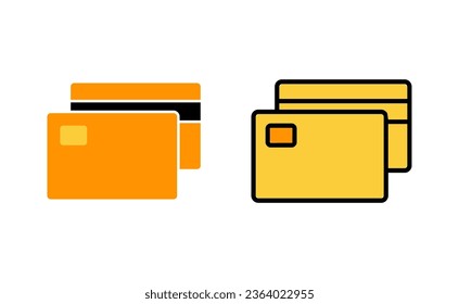 Icono de tarjeta de crédito para aplicación web y móvil. Signo de pago de tarjeta de crédito y símbolo