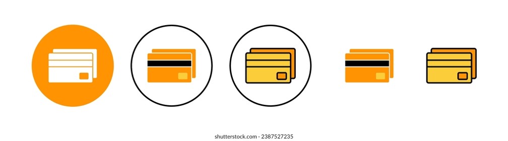 Icono de tarjeta de crédito para aplicación web y móvil. Signo de pago de tarjeta de crédito y símbolo
