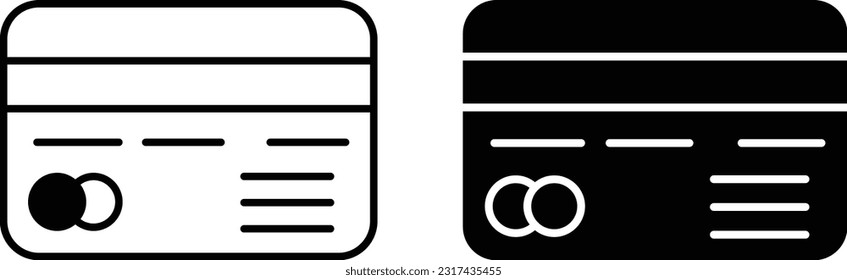 Ficha de icono de tarjeta de crédito, línea de estilo plana simple y sólida ilustración vectorial aislada sobre fondo blanco. Para aplicaciones, logotipo, sitios web, símbolo , UI, UX, gráfico y diseño web. EPS 10.