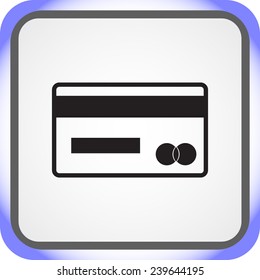 Credit card icon sign icon, vector illustration. Flat design style 