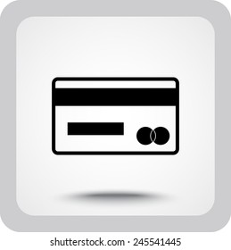 Credit card icon sign icon, vector illustration. Flat design style 