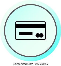 Credit card icon sign icon, vector illustration. Flat design style 