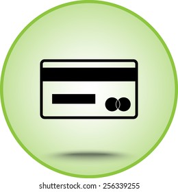 Credit card icon sign icon, vector illustration. Flat design style 