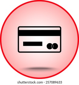 Credit card icon sign icon, vector illustration. Flat design style 
