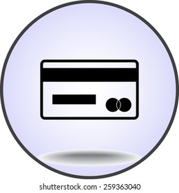 Credit card icon sign icon, vector illustration. Flat design style 