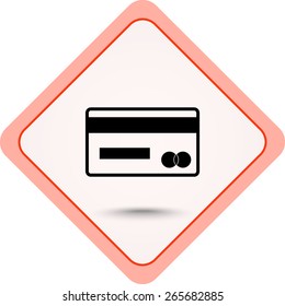 Credit card icon sign icon, vector illustration. Flat design style 